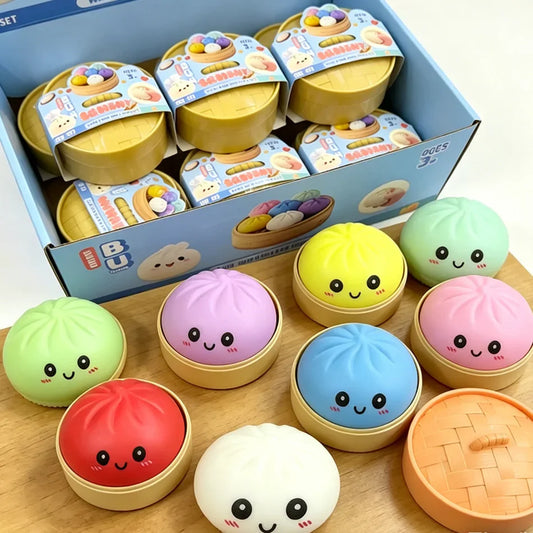 Colorful Squishy Stress Buns